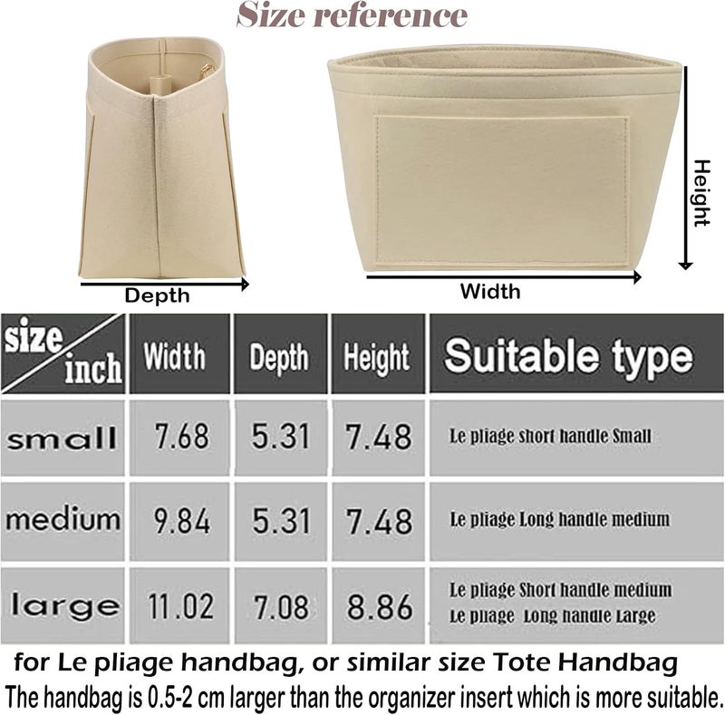 Lckaey Le Pliage 1012khaki-M Bag Organiser Insert - Image 2