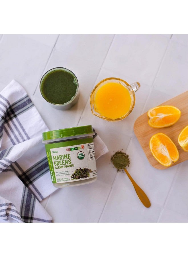BareOrganics Marine Super Greens Powder ; Usda Organic Glutenfree Vegan Nongmo Bpafree ; Kelp Chlorella Spirulina 8Oz - Image 3