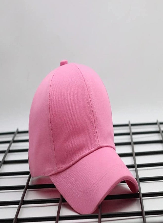 Missby® Unisex Free Size Cotton Baseball Cap (Pink) - Image 2