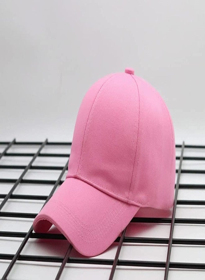 Missby® Unisex Free Size Cotton Baseball Cap (Pink) - Image 4