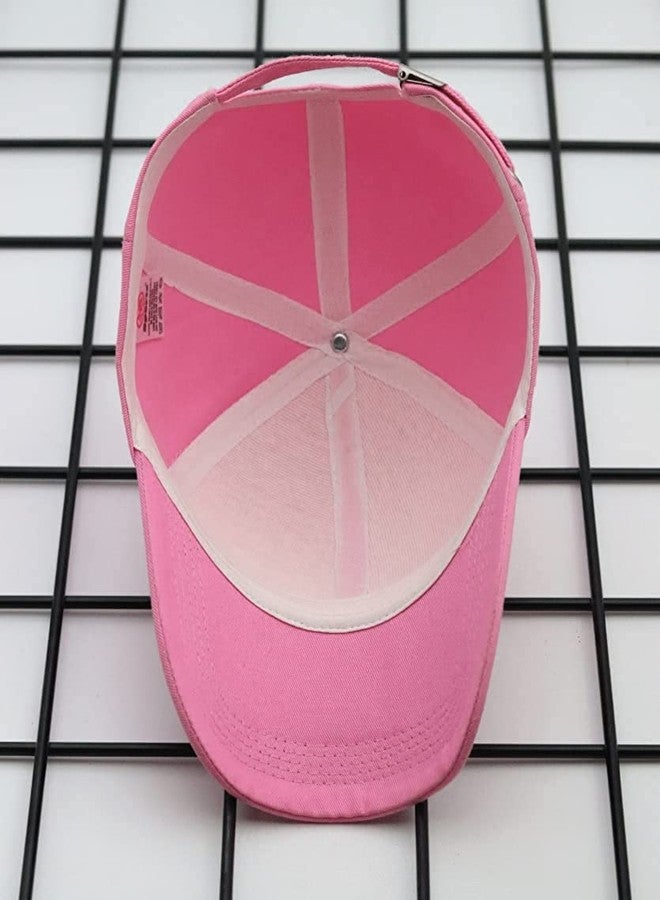 Missby® Unisex Free Size Cotton Baseball Cap (Pink) - Image 5