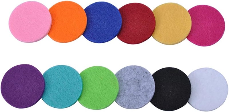 Healifty 100 Pcs Pieces Reusable pad Essential Oil Diffuser Locket Diffuser for Essential Oils Diffuser for car Refill Pads for Diffuser Necklace Diffuser Necklace Pads air Outlet Padding 