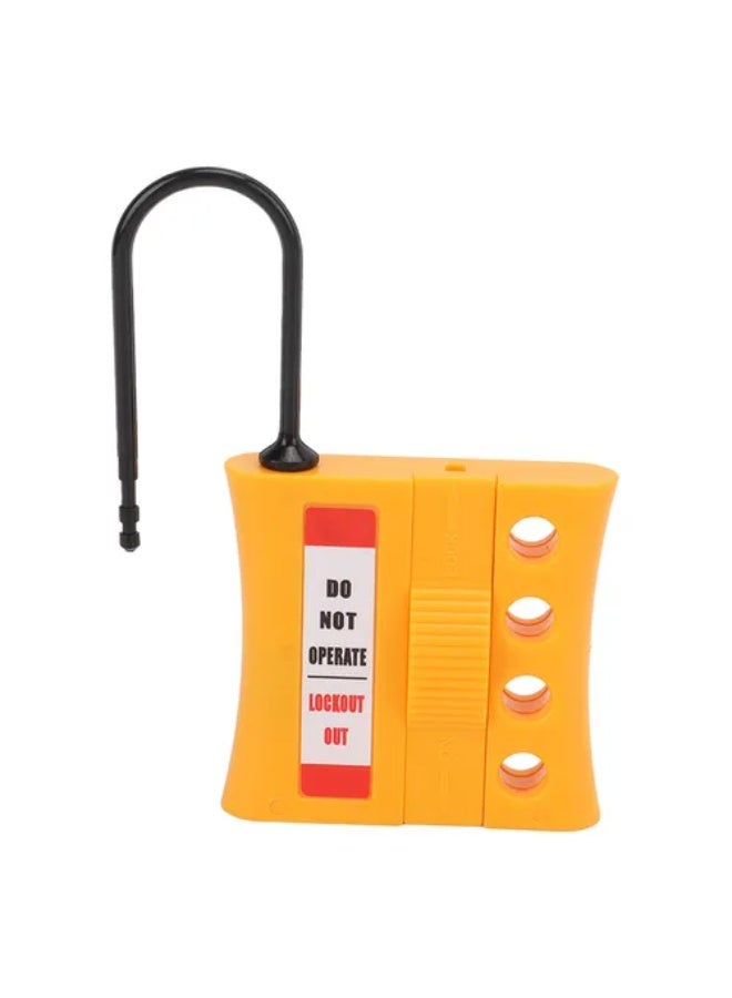 Giffex Insulated Loto Lock 4 Hole Lockout Tagout Hasp, Nylon ABS Stop Lockout 36mm Keyholes, & Explosion Proof (Yellow) - Image 2