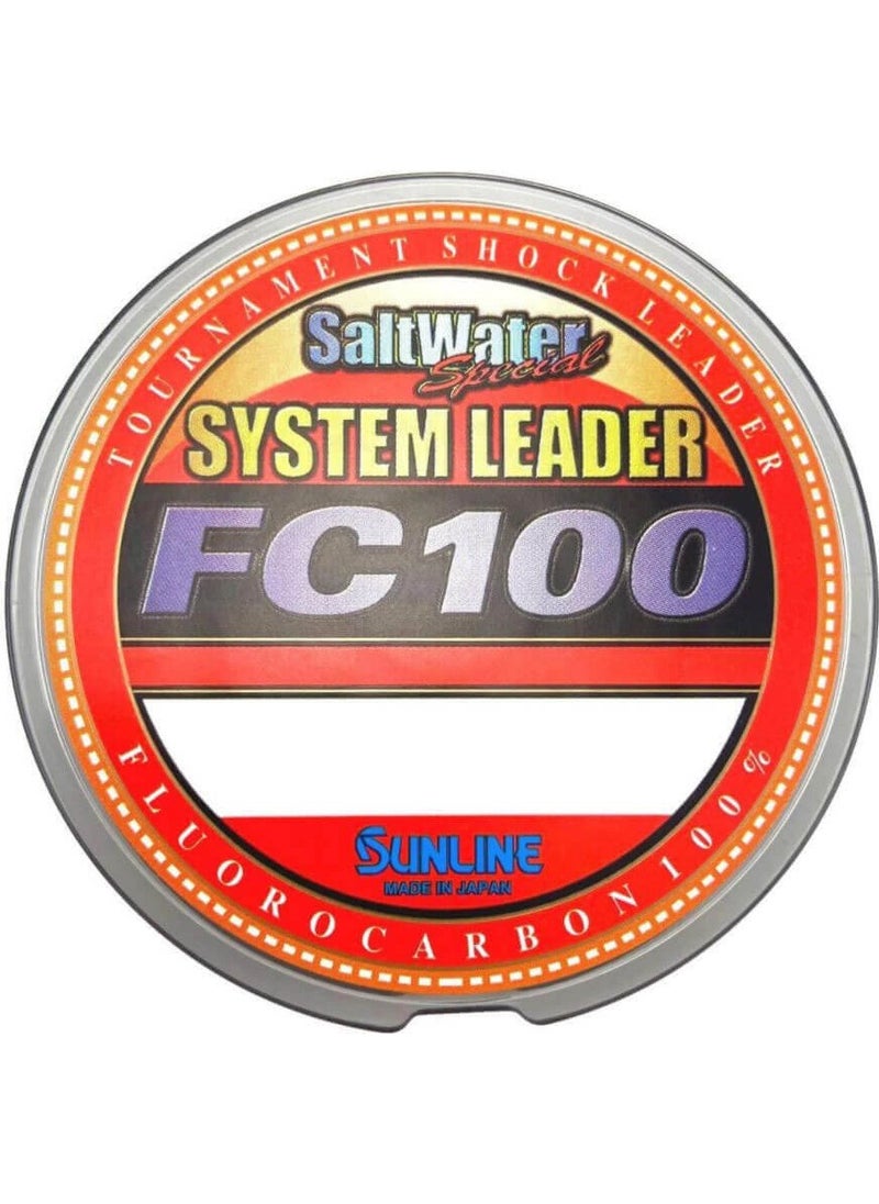 Sunline System Leader FC100 Fluorocarbon Fishing Line Natural CLEAR-0.620MM - 30MT - 20.41KG 