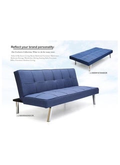 Multi Home Furniture Modern Design Mh-1058sb-blue Sofa Bed Or 3 Seater Sofa Soft Fabric 3-seater Sofa Made Of Finiest Fabric Sofa And Silver Legs Bed Is Foldable Futon Bed For Living Room – Blue  - Image 4