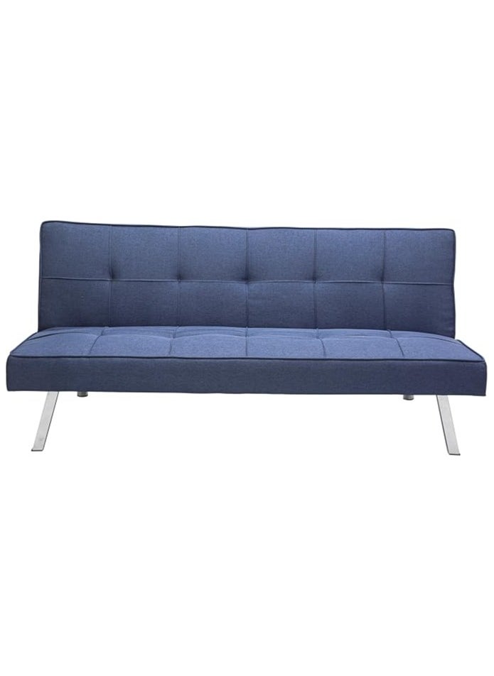 Multi Home Furniture Modern Design Mh-1058sb-blue Sofa Bed Or 3 Seater Sofa Soft Fabric 3-seater Sofa Made Of Finiest Fabric Sofa And Silver Legs Bed Is Foldable Futon Bed For Living Room – Blue  - Image 3