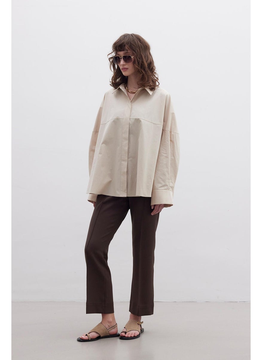 Manuka - Premium Oversized Piece Shirt Camel - Image 1