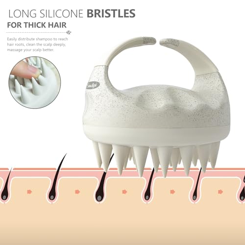 Sndyi 2 Pcs Scalp Massager Shampoo Brush, Scalp Scrubber with Soft Silicone Bristles, Scalp Exfoliator for Dandruff Removal, Scalp Massager for Hair Growth, Wet Dry Hair Brush for Scalp Care - Image 5