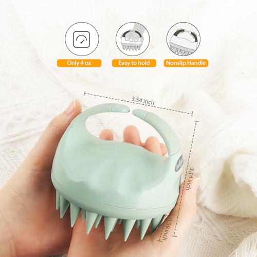 Sndyi 2 Pcs Scalp Massager Shampoo Brush, Scalp Scrubber with Soft Silicone Bristles, Scalp Exfoliator for Dandruff Removal, Scalp Massager for Hair Growth, Wet Dry Hair Brush for Scalp Care - Image 4