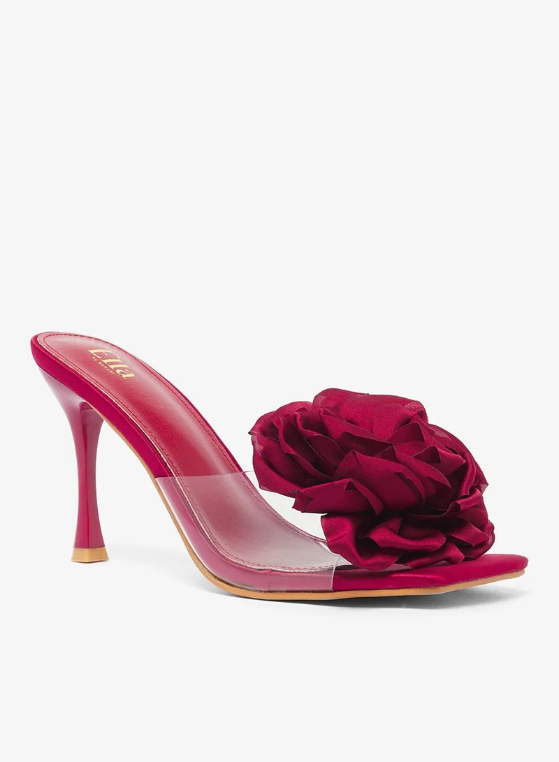 ELLA Burgundy Heeled Sandals for Women | Best Price UAE