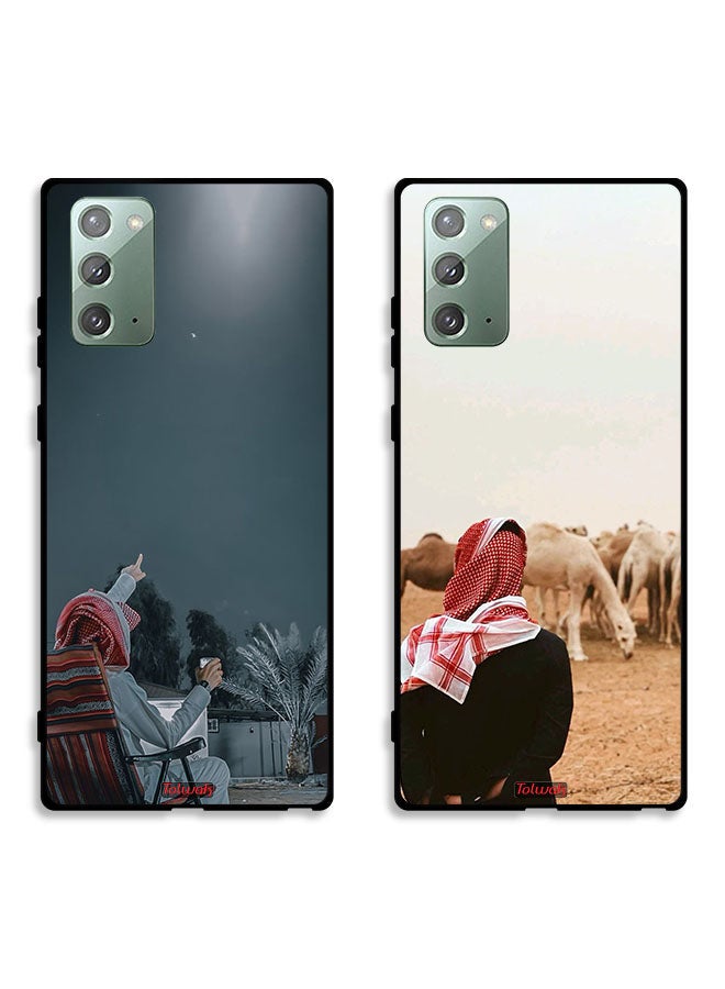 Tolwak Two Cases For Samsung Galaxy Note 20 Protective Covers Habibi Looking to Camel and Moon - Image 1