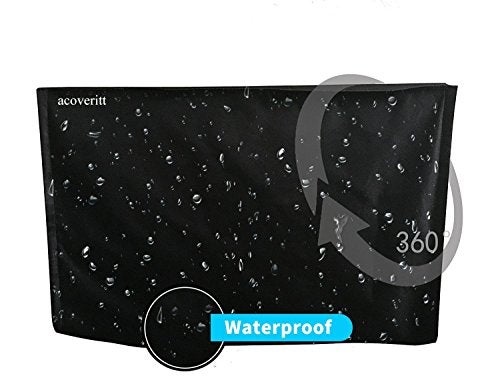acoveritt Outdoor 55" TV Set Cover,Scratch Resistant Liner Protect LED Screen Best-Compatible with Standard Mounts and Stands (Black) - Image 4
