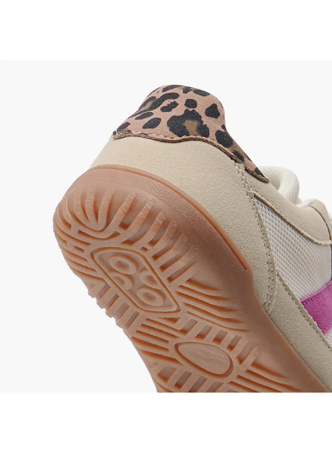 Little Missy Girls Panelled Lace-Up Sneakers