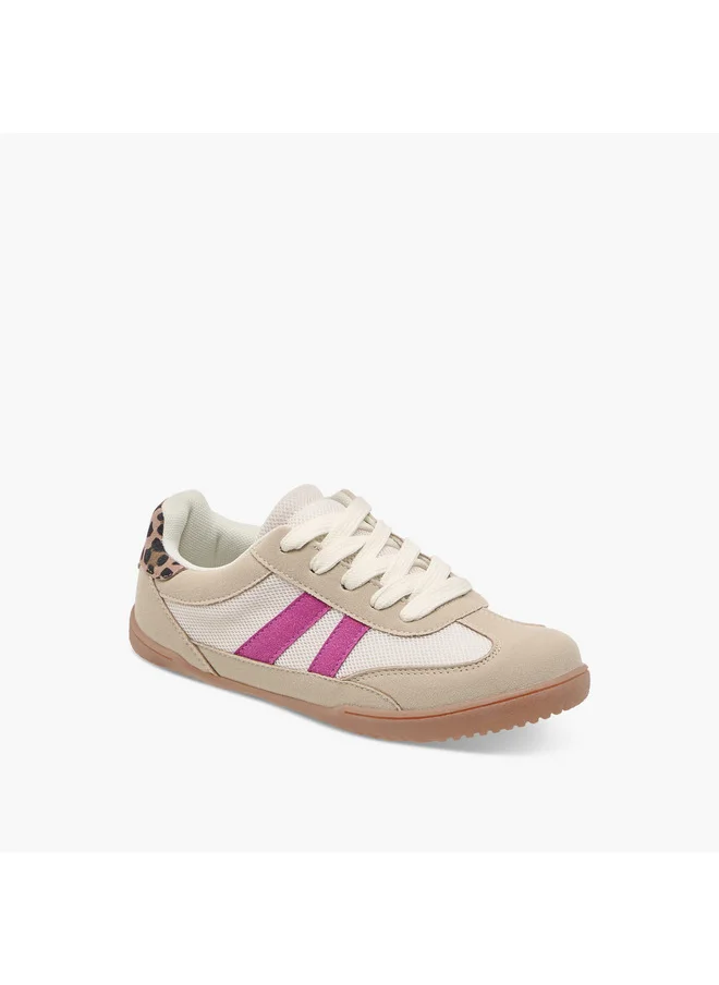 ميسي الصغيرة Girls Panelled Lace-Up Sneakers