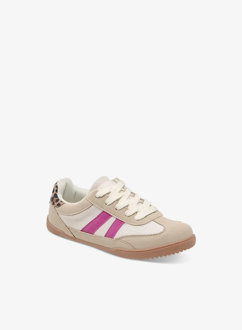 Little Missy Girls Panelled Lace-Up Sneakers