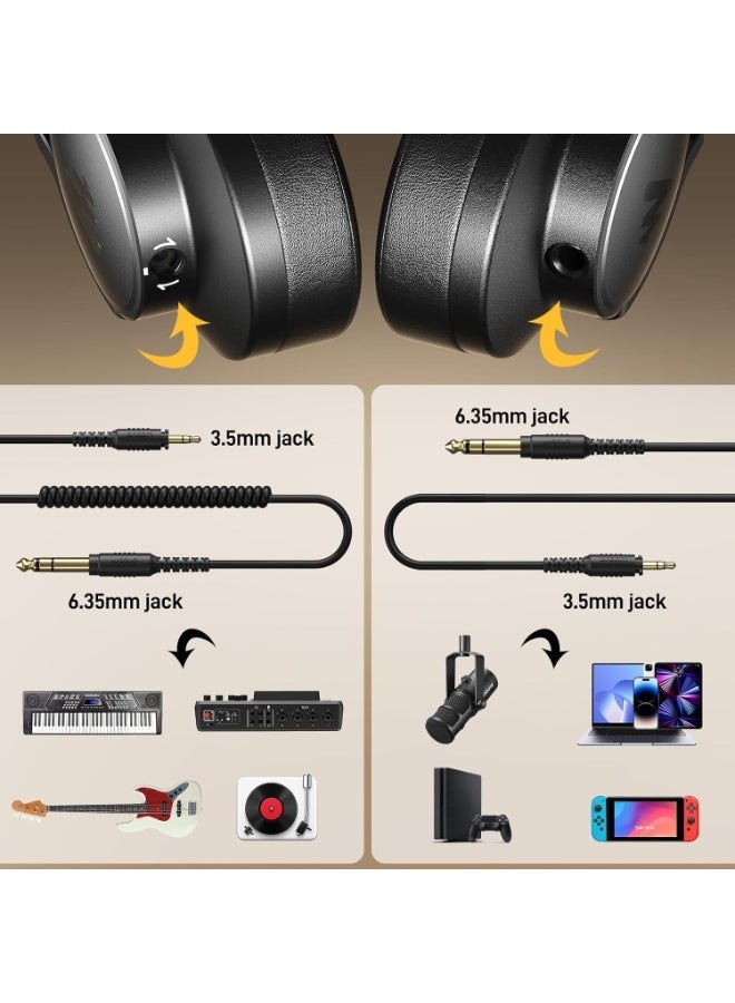 Maono MH700 Professional Studio Headphones - Wired, Closed-Back with Detachable Cable, Black - Image 3