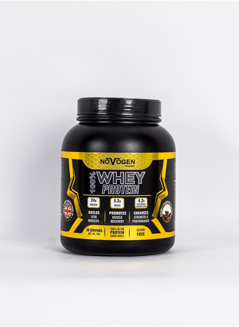 100% Whey Protein 1 KG- 30 Servings- Double Chocolate
