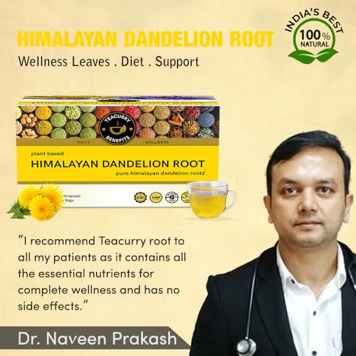 TEACURRY Dandelion Root Tea (1 Month Pack, 30 Tea Bags) - Helps to detox body and liver - Image 3