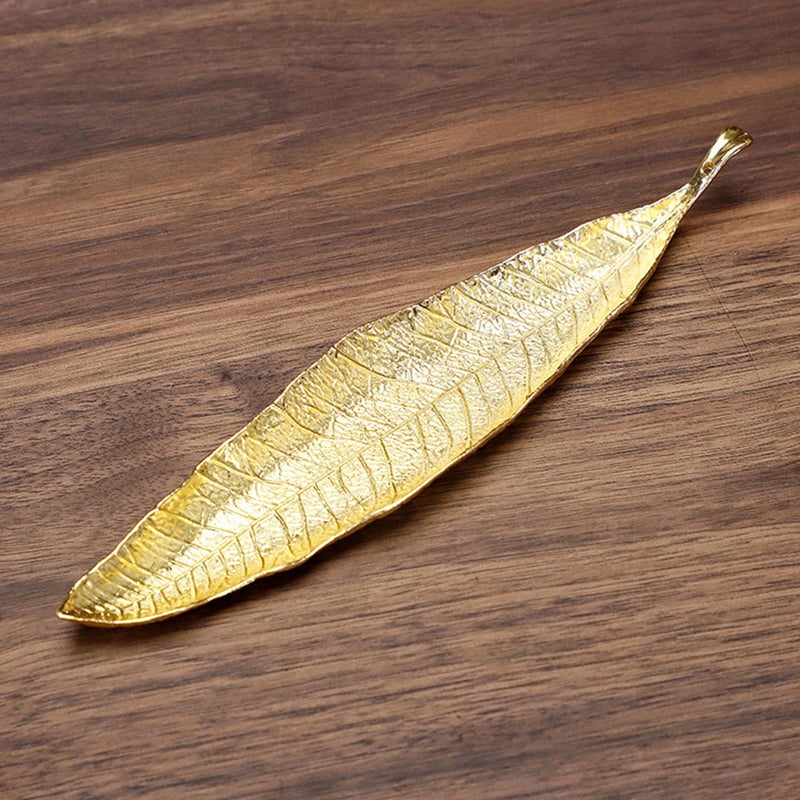 Zinc Alloy Incense Burner Holder Leaf Shape Incense Tray Incense - Image 5