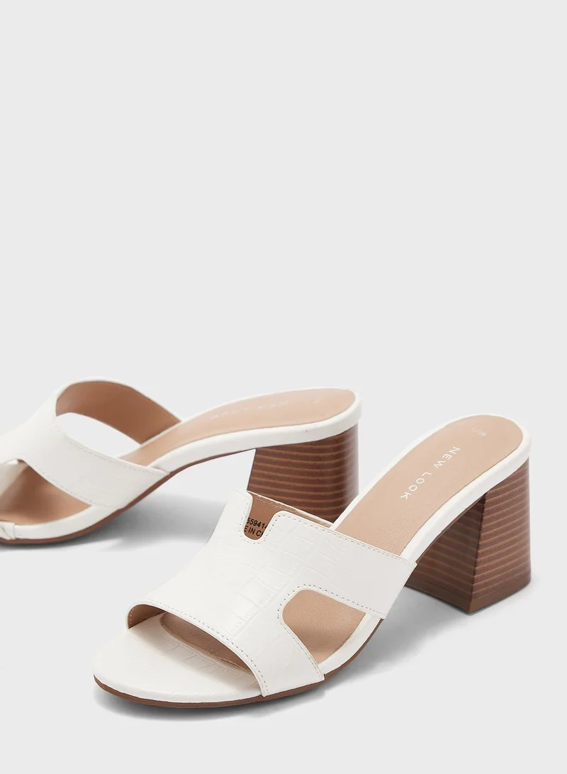 NEW LOOK Peachy Block Heel Sandals