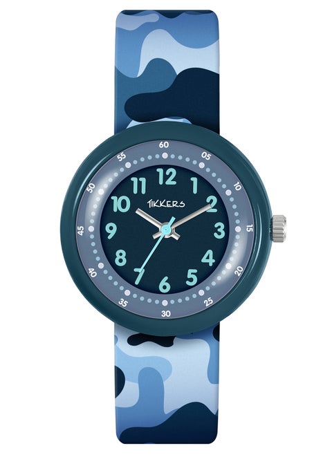 Tikkers Blue Camo Strap Time Teacher Watch - ATK1104