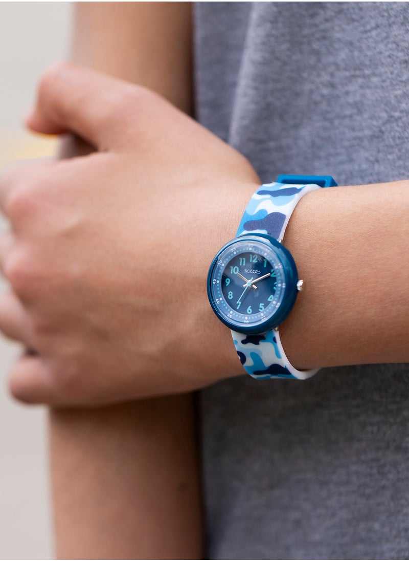 Tikkers - Tikkers Blue Camo Strap Time Teacher Watch - ATK1104 - Image 1
