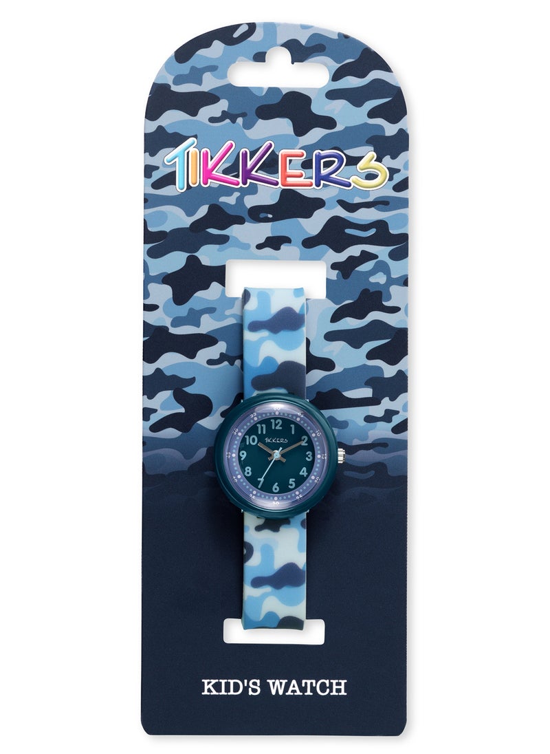 Tikkers - Tikkers Blue Camo Strap Time Teacher Watch - ATK1104 - Image 1