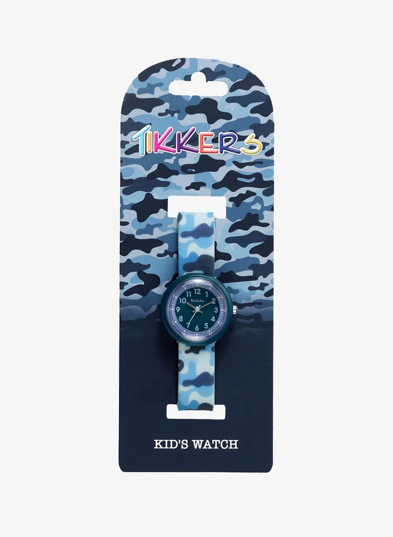 Tikkers  Tikkers Blue Camo Strap Time Teacher Watch - ATK1104 for Women | Best Price UAE