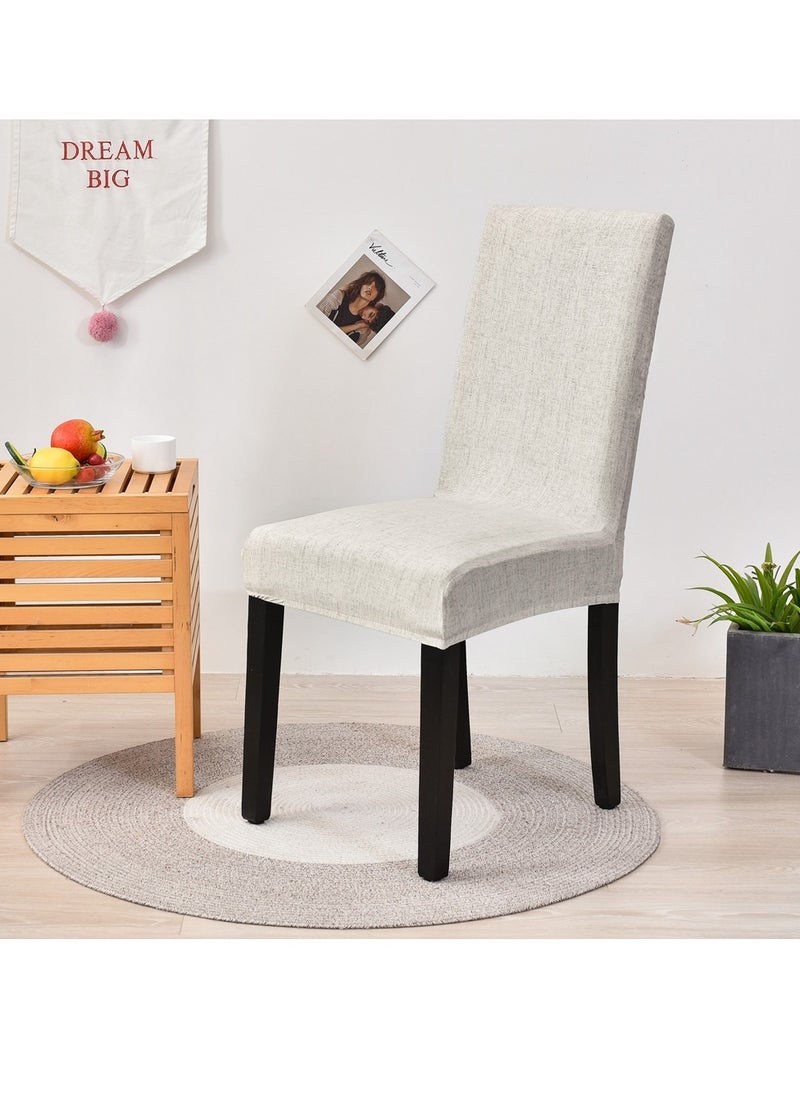 Sharpdo 6-Piece Set Modern Simple Dyed Elastic One-Piece Chair Cover For All Seasons  - Image 2