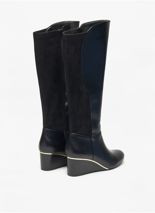 Celeste Womens Solid High Shaft Boots with Zip Closure  - Image 5