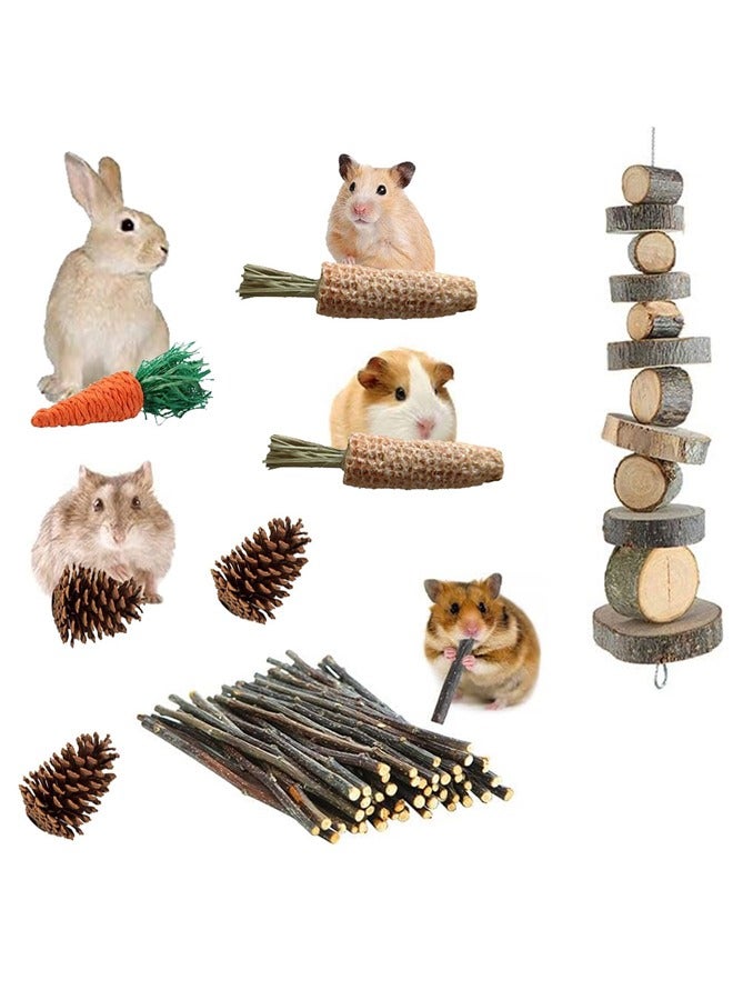 GUSGU Rabbit Grass House and Hideout Foldable, Handmade Woven Hay Bed Natural Edible Grass Hut with Bunny Chew Toys, for Bunny Hamster Chinchilla. - Image 3