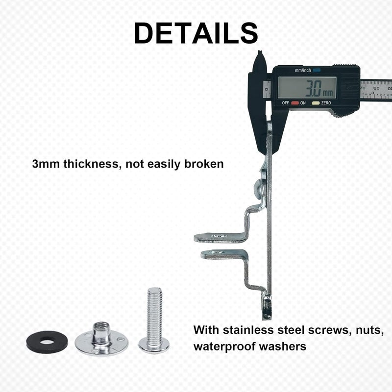 ESUDNT Trailer Door Hasp Keeper for Cargo Trailer Ramp Padlock Race Bar Lock Handle - Image 2