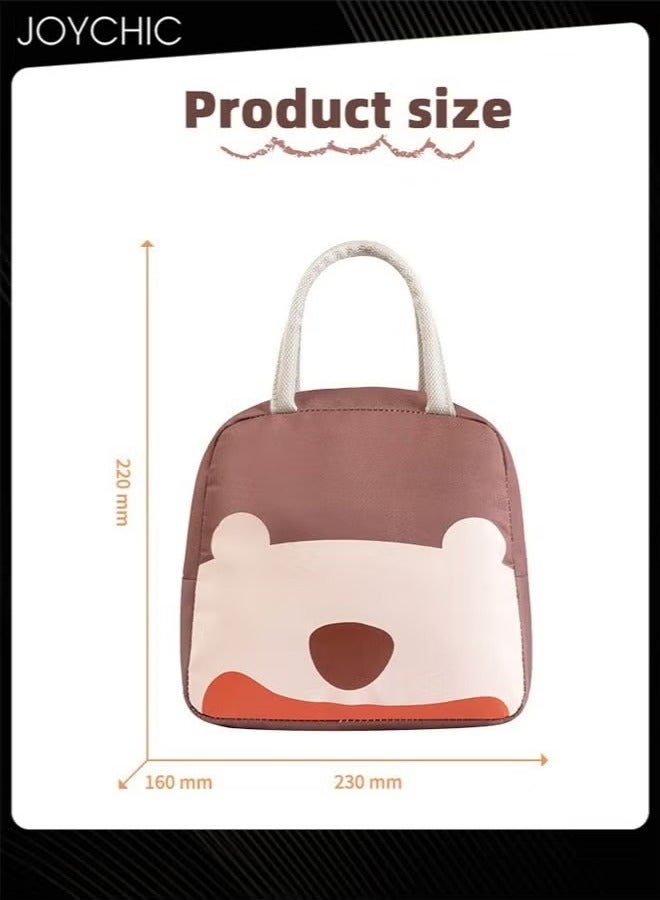 جوي شيك Lovely Cartoon Design Portable Lunch Bag Water and Oil Proof  Food Insulation Bag with Handle Strap for  School Office Work Travel Outdoor - Image 5