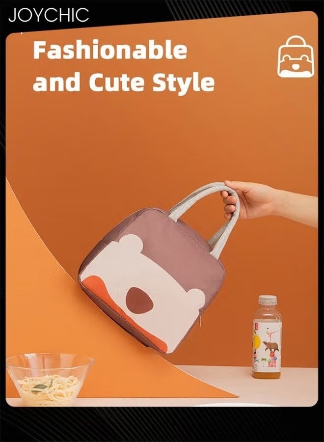 جوي شيك Lovely Cartoon Design Portable Lunch Bag Water and Oil Proof  Food Insulation Bag with Handle Strap for  School Office Work Travel Outdoor - Image 3