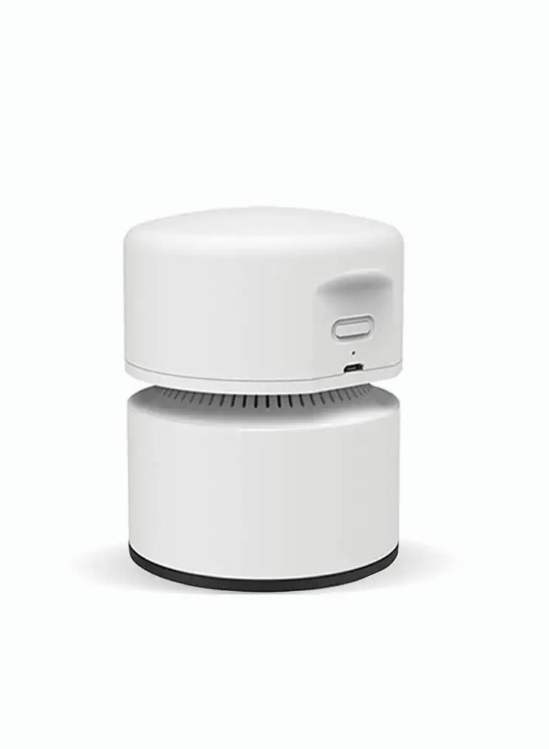 Excefore Desktop Vacuum Cleaner, Portable Keyboard Sweeper, Mini Crumb Vacuum Cleaner Table Food Rubber, High Endurance up to 400 mins,360º Rotatable Design for Keyboard/Home/Office (White) - Image 1