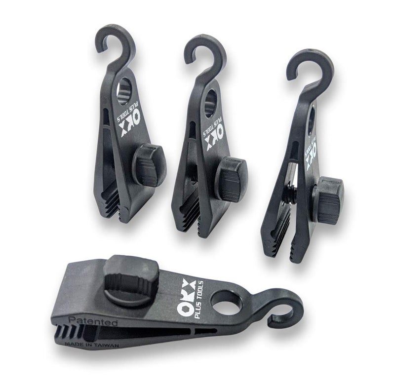 ORX PLUS TOOLS ORXPLUS TOOLS 4pcs Thumb Screw Tarp Clips with Hook, Tent Clamps, Awning Clamp Set for Camping Canopies, Car Cover, Winter Boat, Pool, Sun Shade - Image 1