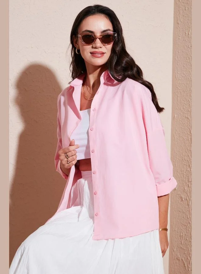 Lela Lela Cotton Blend Regular Fit Shirt Women's SHIRT 6772418