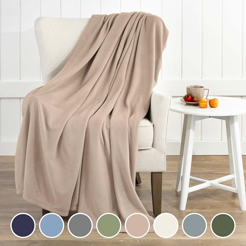 Martex Twin Size Fleece Bed Blanket | Comfy Supersoft Fleece Blanket – All-Season Light Weight Throw Blanket | Luxuriously Soft | Throw Blanket for Couch and Sofa | Machine Wash | Beige - Image 2