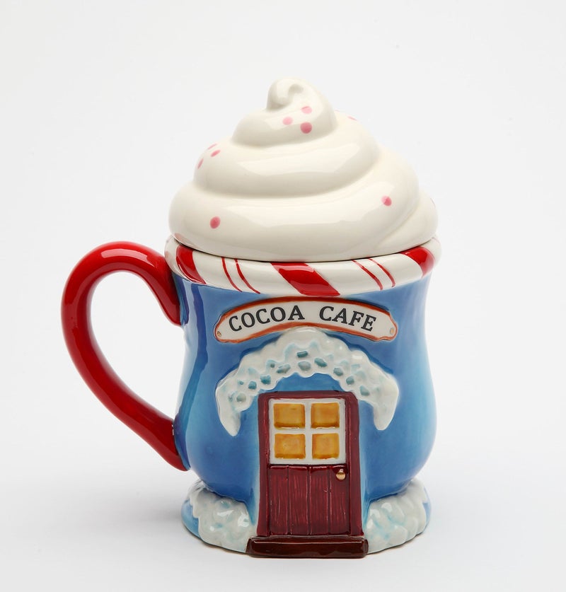 Cosmos Gifts Santa's Village Covered Ceramic Mug, 6-1/8-Inch - Image 2
