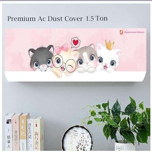 DARSHANAM WORLD Beatiful Designer Ac Cover For 1.5 Ton/Printed Air Conditioning Dust Cover Folding Design Cover For Indoor And All Type AC Split Cover(97 x 31 x 21.5cm) - Image 2