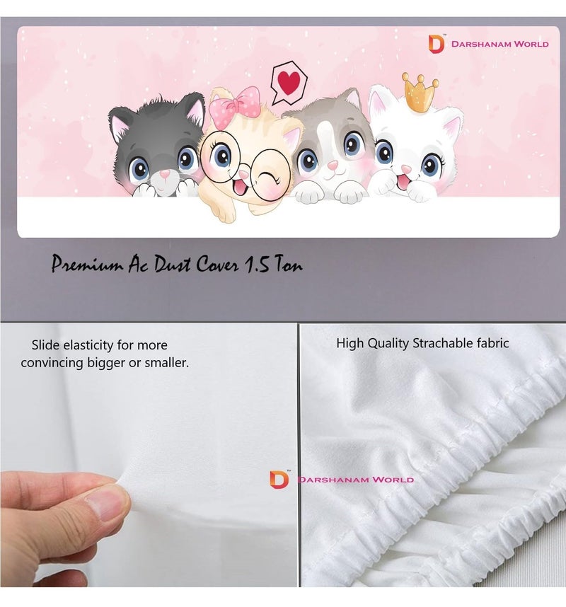 DARSHANAM WORLD Beatiful Designer Ac Cover For 1.5 Ton/Printed Air Conditioning Dust Cover Folding Design Cover For Indoor And All Type AC Split Cover(97 x 31 x 21.5cm) - Image 3