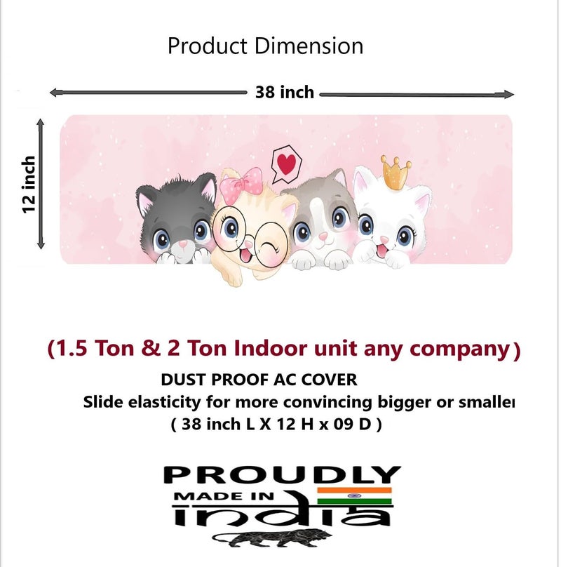 DARSHANAM WORLD Beatiful Designer Ac Cover For 1.5 Ton/Printed Air Conditioning Dust Cover Folding Design Cover For Indoor And All Type AC Split Cover(97 x 31 x 21.5cm) - Image 4