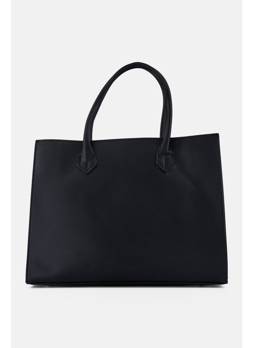 Kathy Ireland Women Brand Logo Handbag, Black  - Image 3