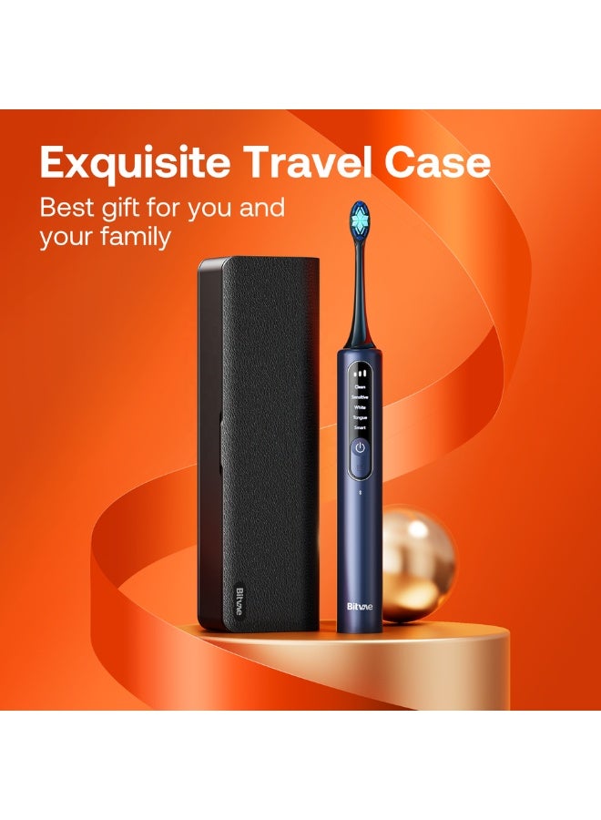 Bitvae BV S3 Electric Toothbrush for Adults, Sonic Power Toothbrush with Smart Pressure Sensor, 8 Brush Heads, Bluetooth Automatic Toothbrush With Premium Travel Case - Image 3