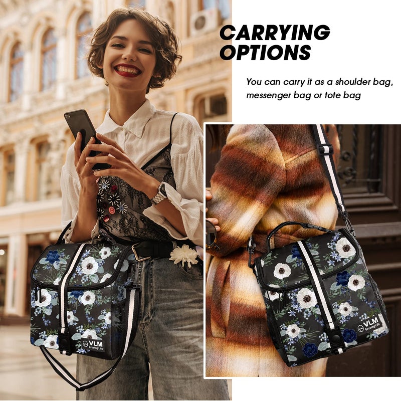 VLM Lunch Box for Women, Insulated Lunch Bag Women with Adjustable Shoulder Strap, Cute Lunch Tote Bag for Work,Picnic,Camping - Image 5