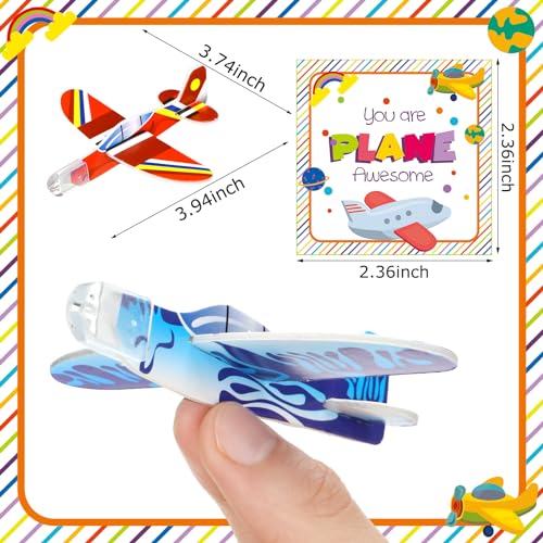 ShinyRelief 48 Packs End of Year Student Gifts Foam Glider Planes Toys for Kids Bulk Flying Airplanes Party Favors Goodie Bag Stuffers for School Classroom Prizes Kindergarten Graduation Boys Girls - Image 5