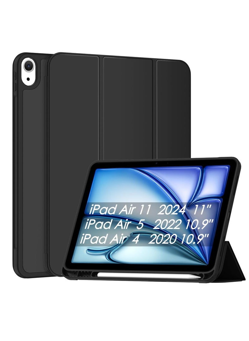 YoYoTech iPad Air 11 inch M2 2024 6th Generation (A2899/A2900/A2902) Case Flip Cover with Magnetic Closure Auto Wake/Sleep function having Pencil holder Slot  - Image 1