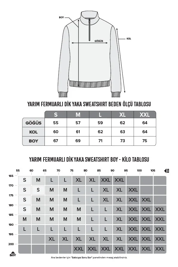 تودورس Relax Fit Comfortable Cut Cotton Half Zipper Gray Stand Collar Sweatshirt