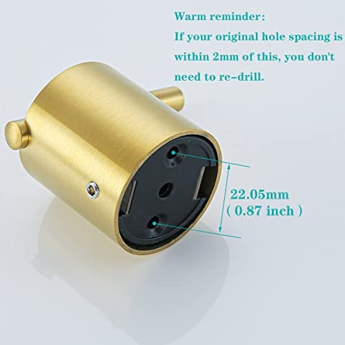 RANDOM Brushed Gold Towel Hook,Gold Hooks for Wall 304 Stainless Steel Towel Hooks for Bathrooms Kitchen Modern Towel Hook Wall Mounted Hand Towel Holder Coat Hooks 2 Pack.96068-8BG2 - Image 5