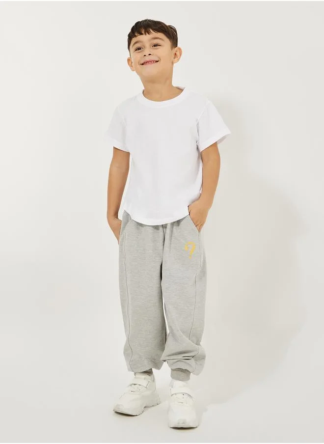 Styli Patch Slant Pocket Cotton Joggers